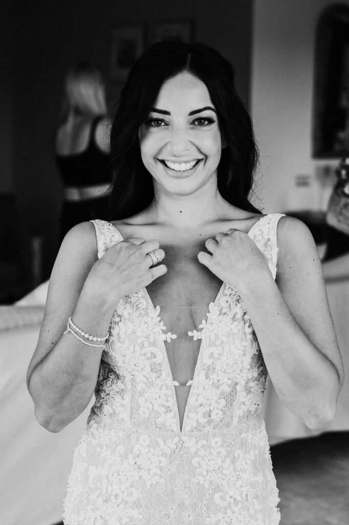 Bride getting ready  at Almiral de la Font wedding