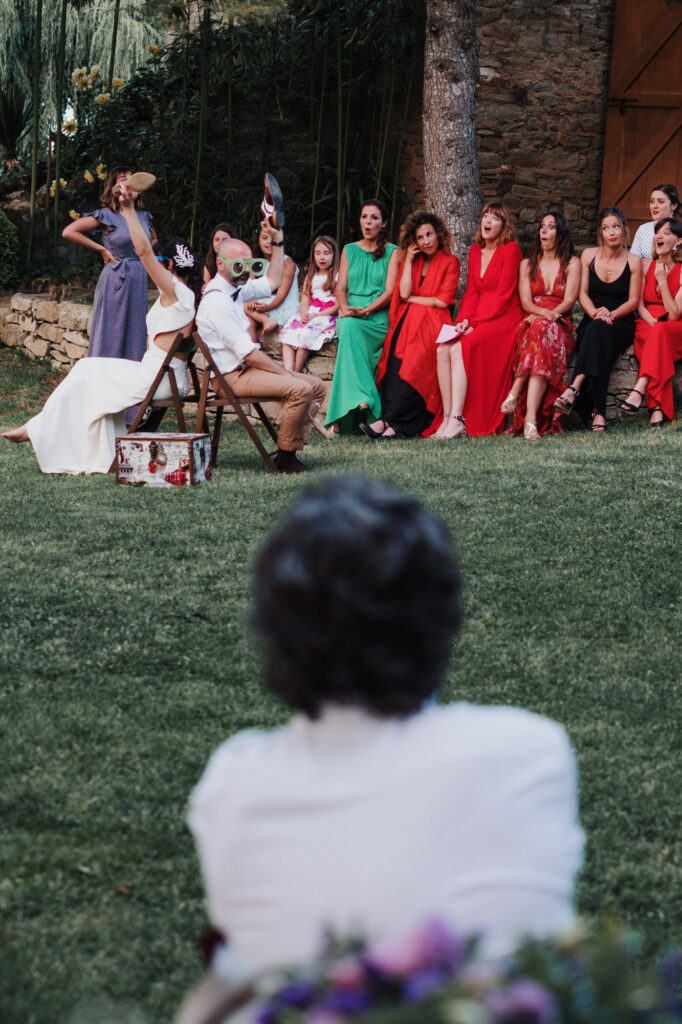 Guests seated for dinner outside at El Dalmau