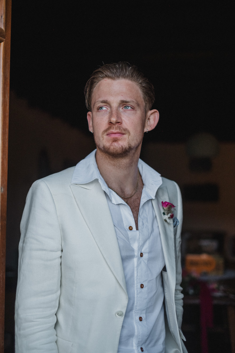 Groom portrait with at This Must Be The Place