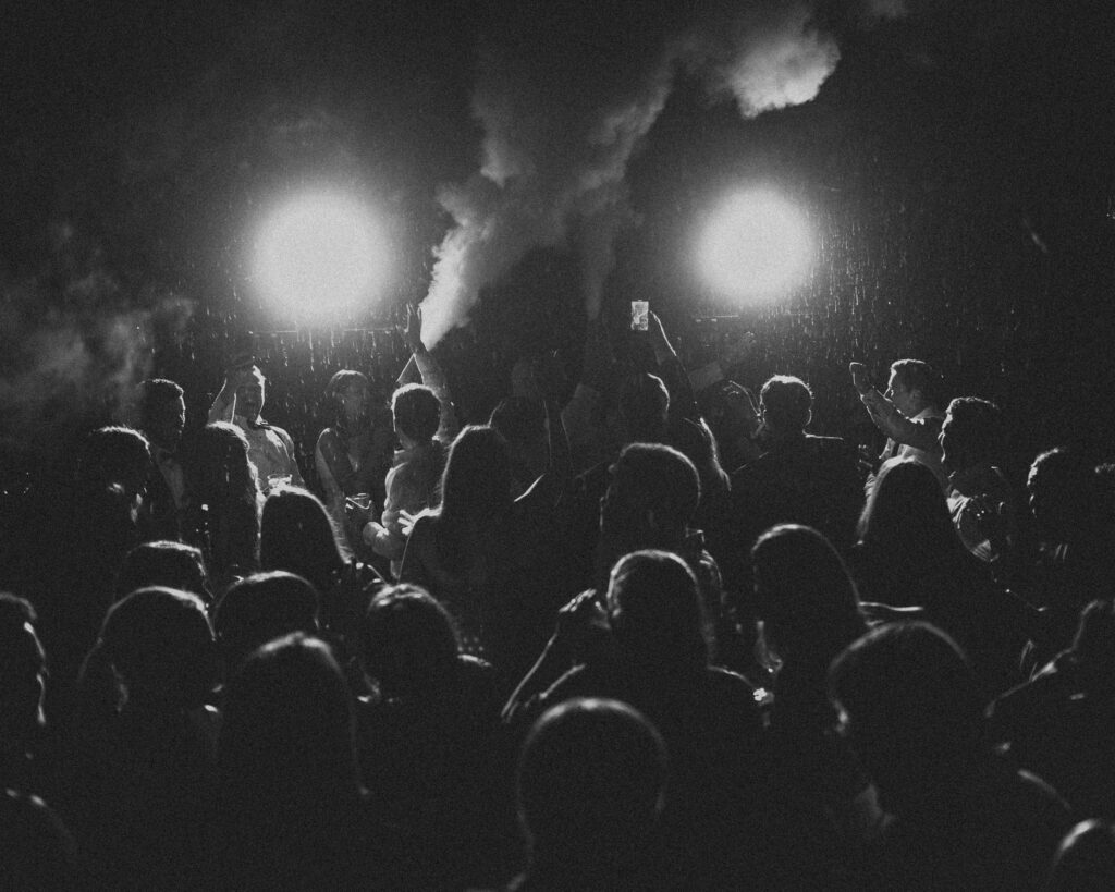 dance floor during Masia wedding in Barcelona